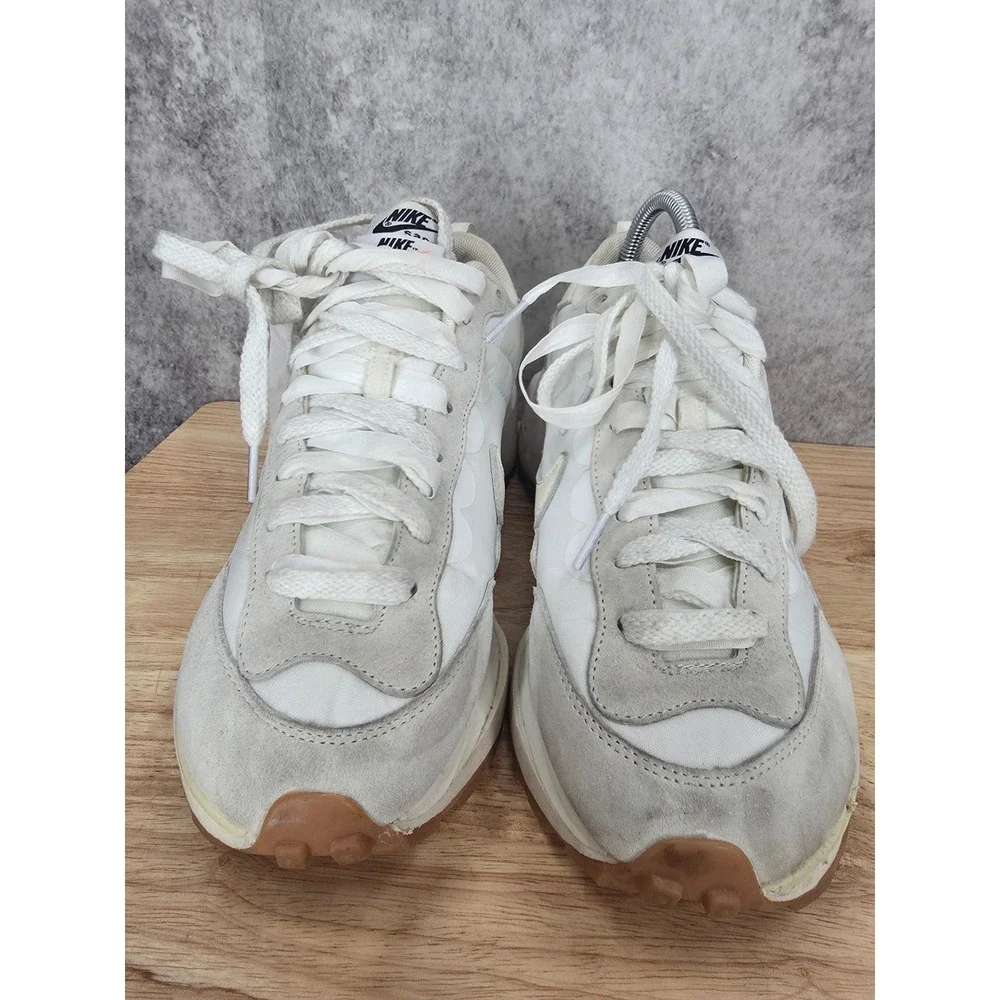 Nike x Sacai VaporWaffle Sneakers Mens 8 White Sail Gum Leather Shoes DD1875-100
